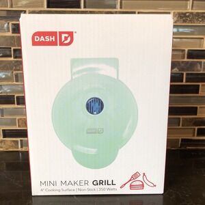 Dash Mini Maker Portable Grill Machine + Panini Press Gourmet Burgers Sandwich +